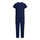 thumbnail image 5 of Ceisia Men's Solid Color Medical Scrubs Set V-Neck Short Sleeve Top Multi-Pocket Cargo Pants for Healthcare Workers Dark Blue S Gifts, 5 of 8