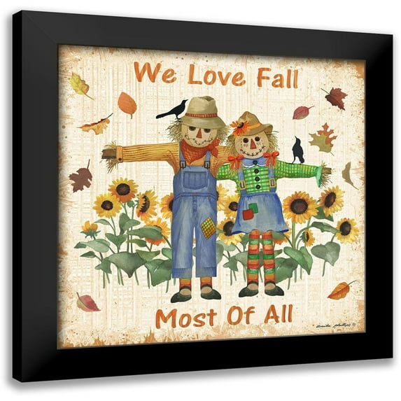 Phillips, Anita 20x20 Black Modern Framed Museum Art Print Titled - We Love Fall