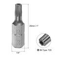 thumbnail image 2 of Uxcell Torx Bits 1/4 Inch Hex Shank 25mm Length Magnetic Screwdriver T20 Screw Driver Bit S2 Alloy Steel 4pcs, 2 of 5