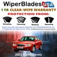 thumbnail image 2 of 2001 Kia Magentis Beam Wiper Blades Wipers w/1yr Warranty (Set of 2) (WiperBladesUSA), 2 of 5