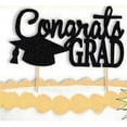 thumbnail image 2 of Black Congrats Grad Cake Topper, 2 of 2