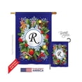 thumbnail image 1 of Breeze Decor 30096 Hiver R Monogramme Impression Verticale à Deux Côtés Drapeau de la Maison - 28 x 40 Po., 1 of 1