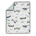 thumbnail image 3 of Sweet Jojo Designs Airplane Green and Blue Boy 4 Piece Crib Bedding Set, 3 of 6
