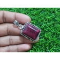 thumbnail image 2 of Fabulous Madagascar Red Ruby Faceted Gemstone Handmade 925 Sterling Silver Pendant 25 mm, 2 of 4