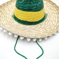 thumbnail image 5 of Hsqqdc Woven Straw Sombrero Hat, Wide Brim Mexican Style Sun Hat for Adults, 5 of 7