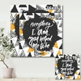 thumbnail image 4 of Designart ' Everything I Am You Helped Me To Be On Triangle Pattern ' Mid-Century Modern Canvas Wall Art Print, 4 of 4