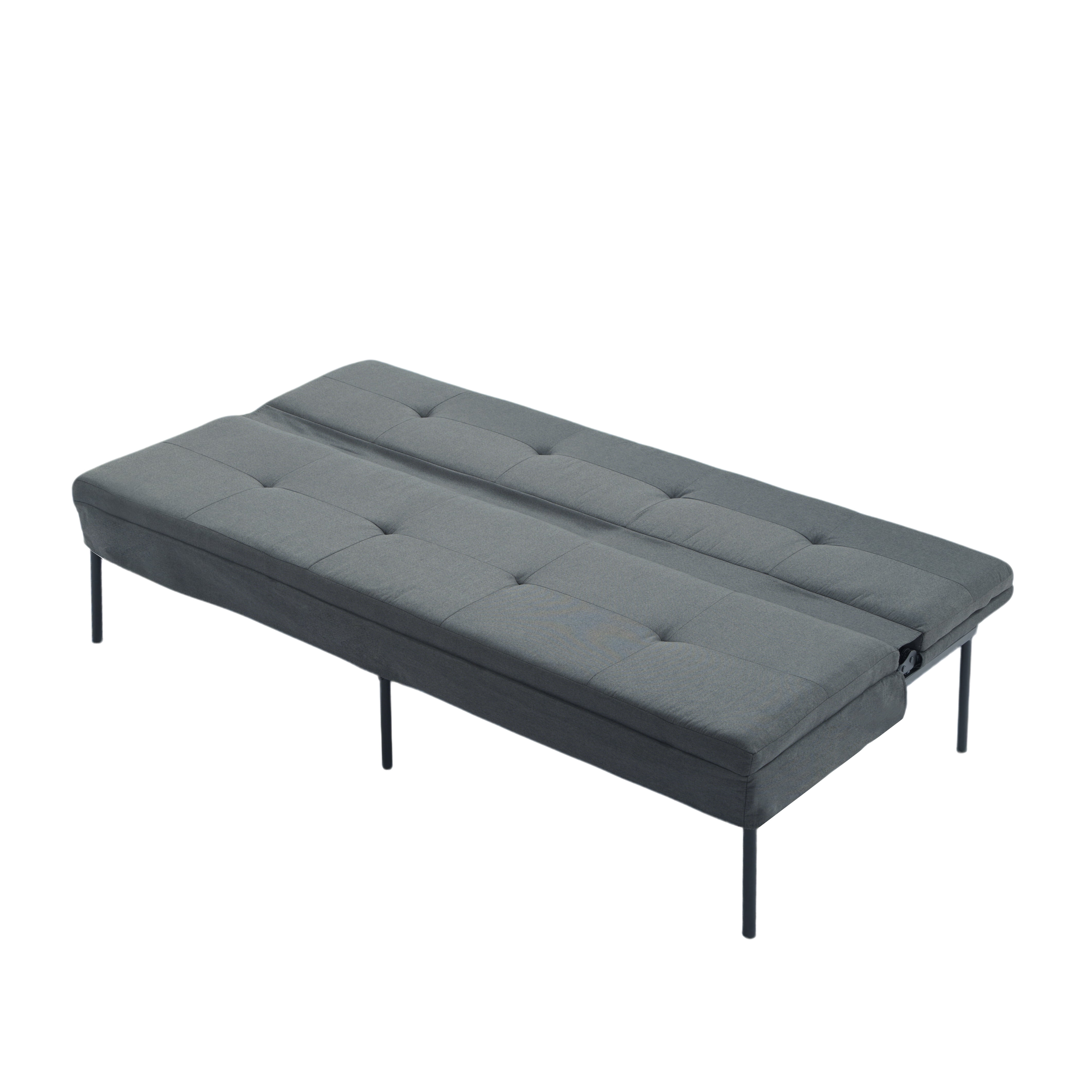 Gewnee 69.88'' Futon Sofa Bed,Convertible Sleeper Sofa,5-Position Adjustable Backrest,Modern Polyester Upholstery,All-Iron Frame-for Living Room,Apartment,Office,Dorm.Dark Grey
