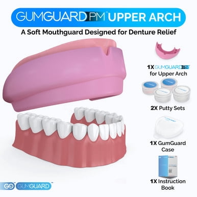 UltraSoft GumGuard Denture Mouthguard Upper Arch 50 Percent Thinner Custom-Fit Overnight Guard White
