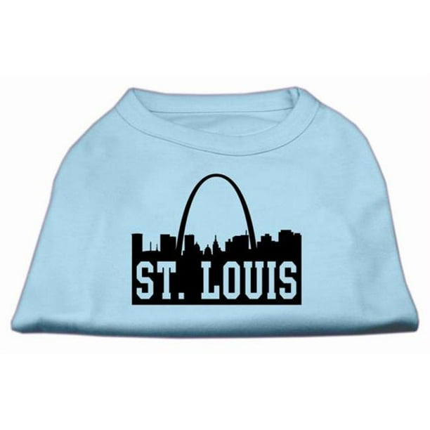 St Louis Skyline Chemise à Imprimé Sérigraphie Bébé Bleu XS (8)