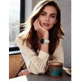 thumbnail image 7 of Wearlizer Leather Band Compatible with Samsung Samsung Galaxy Watch 9/8 40mm 44mm/ 8 Classic 46mm Band Women, Handwoven Braided Genuine Leather Soft Thin Wristband, 7 of 7