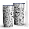 thumbnail image 2 of 20oz Tumblers Black Halloween Spider Webs Stainless Steel Vacuum Insulated Double Wall Travel Tumbler Cups Mug with Lid and Straw,Cleaning Brush for Cold & Hot Drinks, 2 of 7