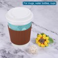 thumbnail image 5 of Uxcell Silicone Protective Anti-slip Bottom Mug Cup Sleeve Water Bottle Boot Brown 4 Pack, 5 of 5