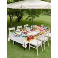 thumbnail image 3 of Outdoor Tablecloth with Umbrella Hole and Zipper, Christmas Snowman Rectangle Table Cloth 54x80 Inch Waterproof Tablecloth, Winter Coastal Beach Palm Tree Xmas Picnic Table Cover for Patio Camping, 3 of 7