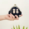 thumbnail image 5 of Wrapables Stylish Decorative Coin Purse, Clasp Wallet, Navy Fortune Cat, 5 of 7