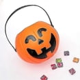 thumbnail image 3 of Halloween Plastic Pumpkin Portable Pumpkin Bucket Trick-or-treat Bucket Halloween Candy Bucket Jack O Lantern Bucket Halloween Party Supply Bd, 3 of 5