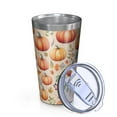 thumbnail image 2 of 16oz Tumblers Fall Pumpkins and Leaves Pattern Stainless Steel Vacuum Insulated Double Wall Travel Tumbler Cups Mug with Lid and Straw,Cleaning Brush for Coffee,Tea, 2 of 4