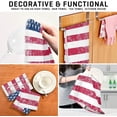 thumbnail image 4 of Vintage American USA Flag Tea Towels Set of 1 Retro Stripes Stars Kitchen Dish Cloth with Hanging Loop, 18"x28"Lint-Free Absorbent Towel for Kitchen Drying Wiping and Cleaning, 4 of 7