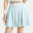 thumbnail image 2 of MIUOWANP Women's Summer Solid Color Sports Running Fitness Comfortable Prevention Short Skirt Light Blue S, 2 of 5
