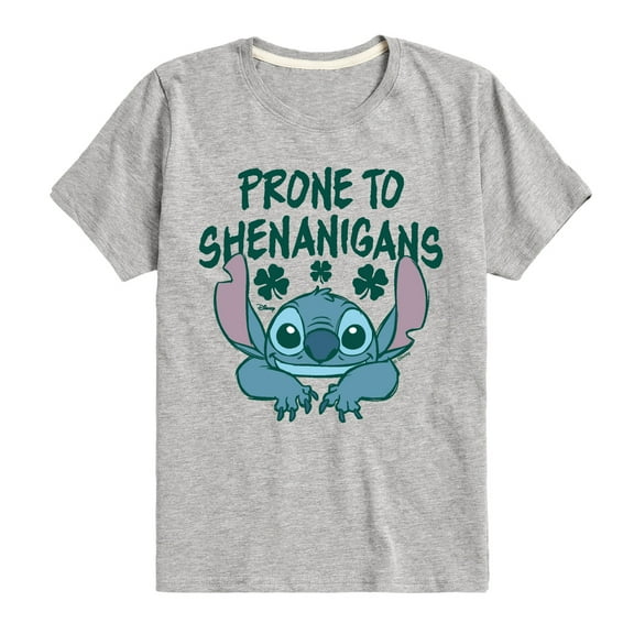 Lilo and Stitch - Prone To Shenanigans - Boys Youth Short Sleeve Graphic T-shirt