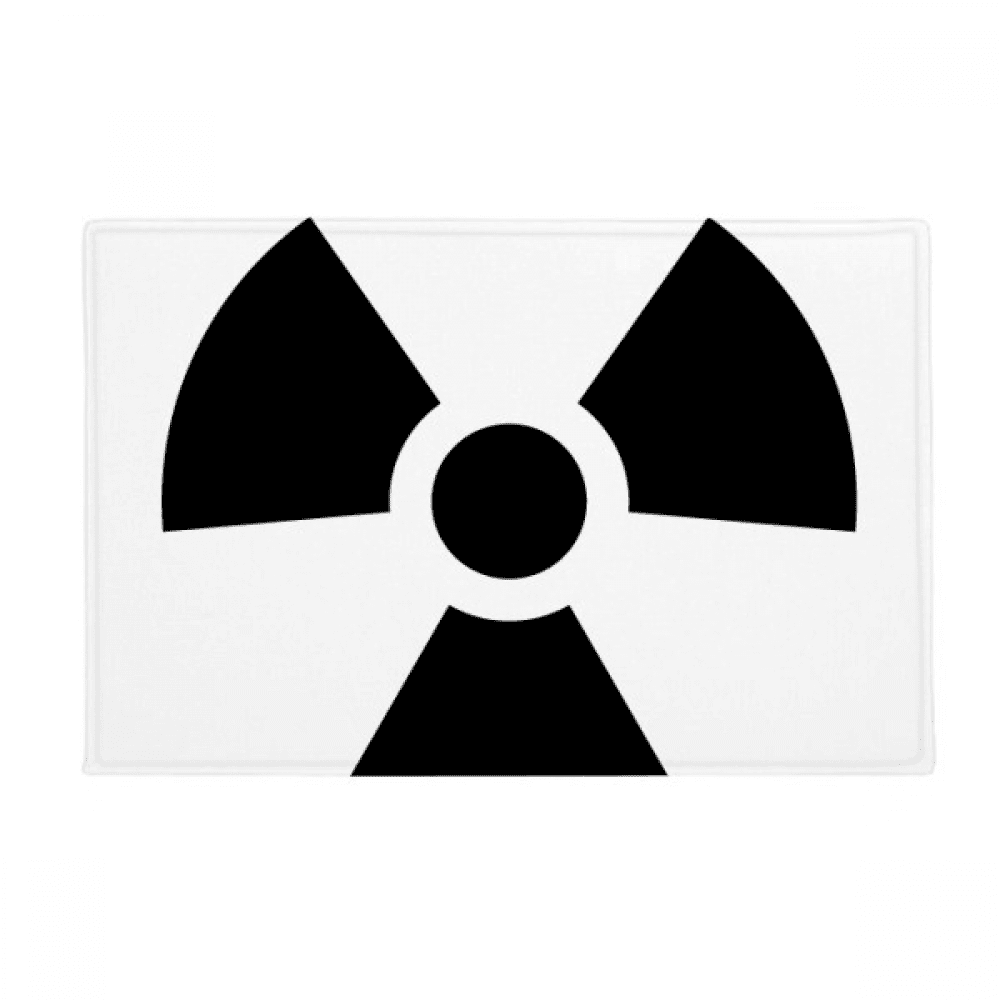 Dangerous Checal Toxic Radiation Pattern Ground Mat Non Slip Floor