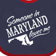 thumbnail image 4 of Inktastic Someone in Maryland Loves Me Boys or Girls Baby Bib, 4 of 4