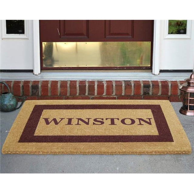 Nedia Home O2084 30 x 48 in. Single Picture Frame Brown Heavy Duty Coir Doormat - Personalized