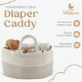 thumbnail image 2 of Baby Diaper Caddy Organizer | XL Cotton Rope Organizer for Wipes & Changing Table for Newborn, 2 of 6