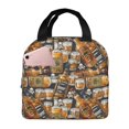 thumbnail image 1 of Easygdp Vintage Bottles Bolsa Térmica Premium - Tela Oxford Impermeable, Gran Capacidad, Bolsillo Frontal, Unisex para Trabajo, Escuela, Actividades al Aire Libre y Picnics, 1 of 8