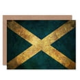 thumbnail image 1 of Flag National Scotland Saltire Blue White Stressed Grunge Greetings Card Plus Envelope Blank inside, 1 of 3