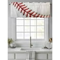 thumbnail image 4 of Baseball Texture Valances for Windows Usa Sport Rod Pocket Curtains Valance Short Window Treatment Drapes for Living Room, Bedroom Bathroom 54"&nbsp;W x 18" L, 4 of 5