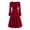 *Red, variant on ClodeEU Women's Elegant Square Neck Long Sleeve Vintage Velvet Midi Dress With Belt,Swing Dress Cocktail Dress Red,Womens Plus M