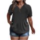 thumbnail image 1 of Tamaño Más Manga Corta Tops para Mujeres Verano Color Sólido Puff Manga Corta Suelta Moda Cuello Redondo Top, 1 of 6