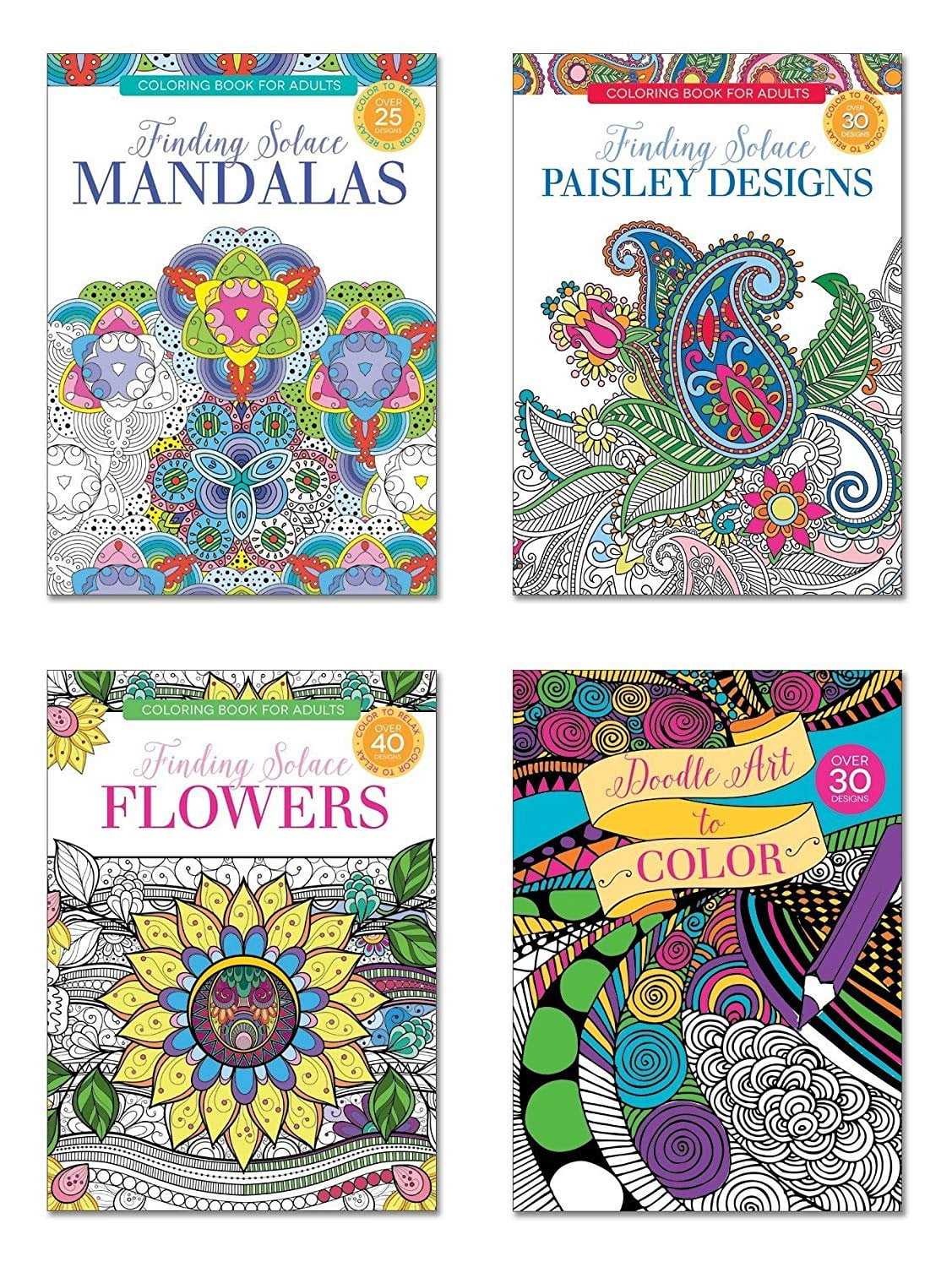 B-THERE Adult Coloring Books, Over 125 Different Designs Combined ...