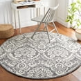 thumbnail image 3 of SAFAVIEH Blossom Travis Damask Area Rug, Black/Ivory, 6' x 6' Round, 3 of 9