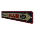 thumbnail image 4 of Bar Name Novelty Sign, Metal Wall Decor - 4x18 inches, 4 of 4
