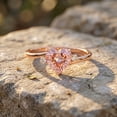 thumbnail image 6 of Rosec Jewels IGI Certified Lab Grown Pink Diamond Heart Promise Ring 1 Carat - E-VS1 Quality Fancy Pink Diamond Ring - Gift for Women, 18K Rose Gold, US 5.00, 6 of 8