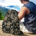 thumbnail image 4 of Xoenoiee Turtle Flower Print Drawstring Backpack for Men Women, Waterproof Gym Bag Sackpack Sports Bag Draw String Backpacks for Cycling Basketball Soccer Yoga, 4 of 8