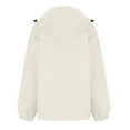 thumbnail image 5 of Wiyuqeen Women's Waterproof Raincoats with Hood Full Zip Long Sleeve Windbreaker Rain Jackets Solid Liightweight Fall Jacket with Zipper Pocket, 5 of 6