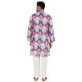 thumbnail image 4 of Atasi Indian Designer Kurta for Men Printed Long Sleeves Summer Ethnic Long Shirt, 4 of 7