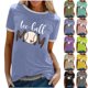 thumbnail image 1 of Fiudx Ofertas Relámpago Blusa Holgada de Manga Corta con Cuello Redondo y Manga Abombada para Mujer, 1 of 6
