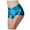 111_Blue, variant on frariair Athletic Shorts for Women Faux Panty Glossy Metallic Rave Dance Leather Short Trousers High Waist Hot Pants Pink