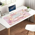 thumbnail image 6 of 4-in-1 Large Gaming Mouse Pad, Keyboard Wrist Rest Pad & Wrist Support Mousepad Set, Extended Desk Pad Waterproof Desk Mat for Home Office Study Game-Pink Gold Marble, 6 of 6