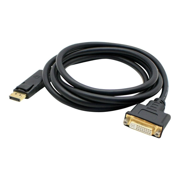 AddOn DISPLAYPORT2DVI AddOn 20.00cm (8.00in) DisplayPort Male to DVI-I (29 pin) Female Black Adapter Cable - 100% compatible with select devices.