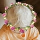 thumbnail image 2 of Corona floral tocado corona de flores diadema niñas, corona de pelo flor creativa Rosa, 2 of 8