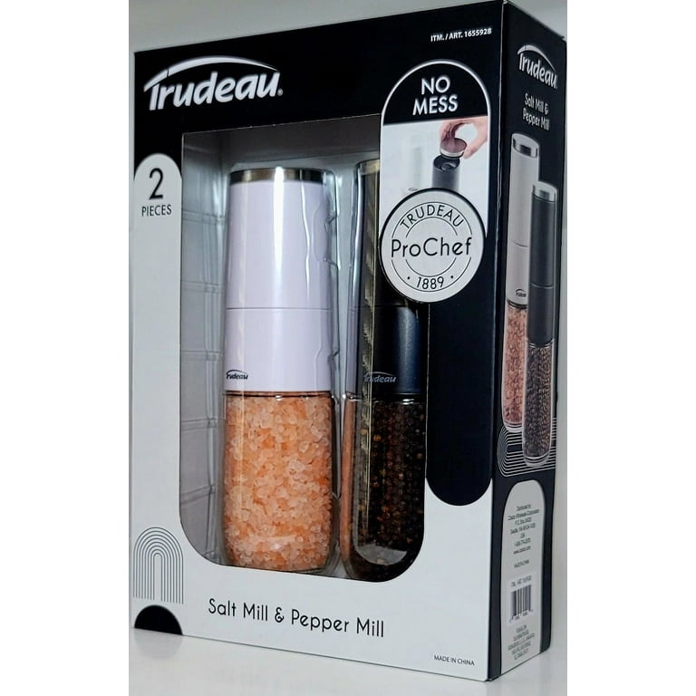 Trudeau Battery Salt and Pepper Mill Stainless Steel - Yahoo Shopping