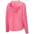 thumbnail image 3 of Women's League Collegiate Wear Pink Nebraska Huskers Slub Long Sleeve V-Neck Hoodie T-Shirt, 3 of 4