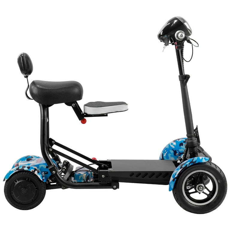 Smart Lightweight Electric Power Scooter 4 Wheels Foldable Double Seats