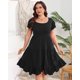 thumbnail image 5 of Vestido casual AZACHID de verano con doble volante de manga corta para mujer, 5 of 8