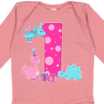 thumbnail image 4 of Inktastic Dinosaur Party-first Birthday Girls Long Sleeve Baby Bodysuit, 4 of 5