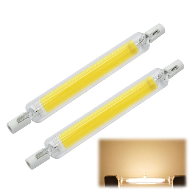Bombillas LED R7S de 20 W, 118 mm, bombilla LED R7S regulable, blanco cálido, 3000 K, bombillas COB de 2000 lm de doble extremo, bombillas LED R7S de 118 mm, haz de iluminación de 360 °, CA 220-240